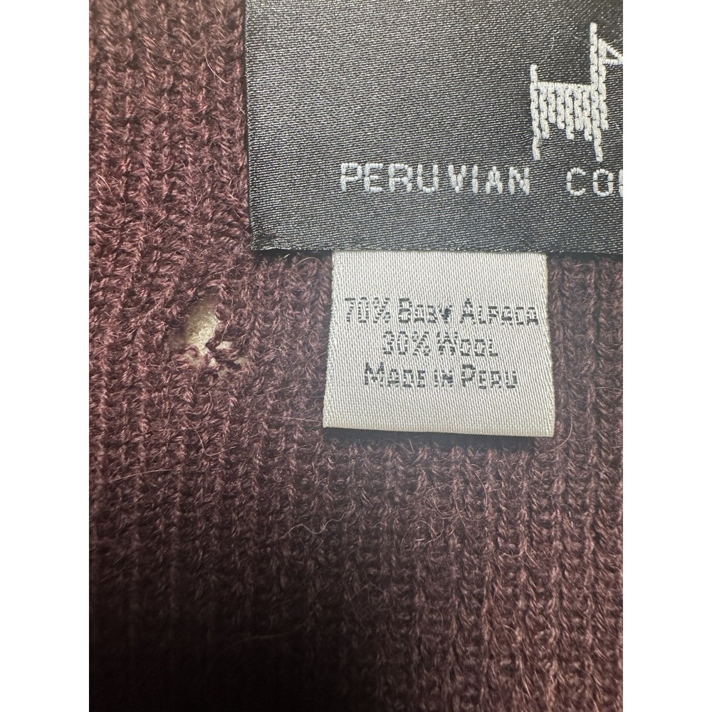 Peruvian Connection 100% Alpaca Striped Sweater Vest Sleeveless XL FLAW - Picture 5 of 5